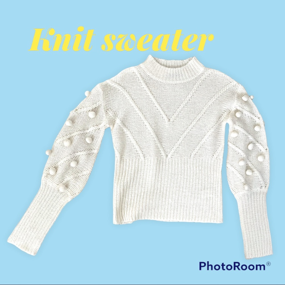 Pom Pom Knit Sweater
